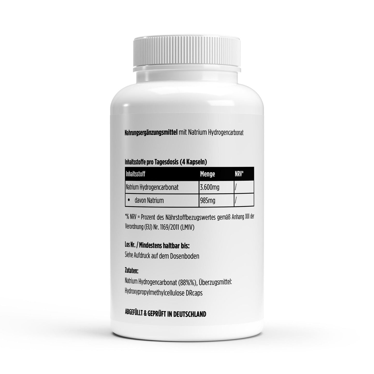 PureVibe – Capsules de Bicarbonate de Sodium (Natrium Hydrogencarbonat) – Équilibre du pH & Performance