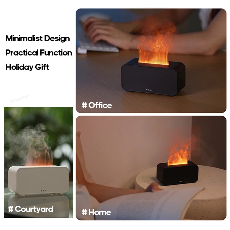 Aroma Diffuser Simulation Colorful Flame Air Humidifier Can add