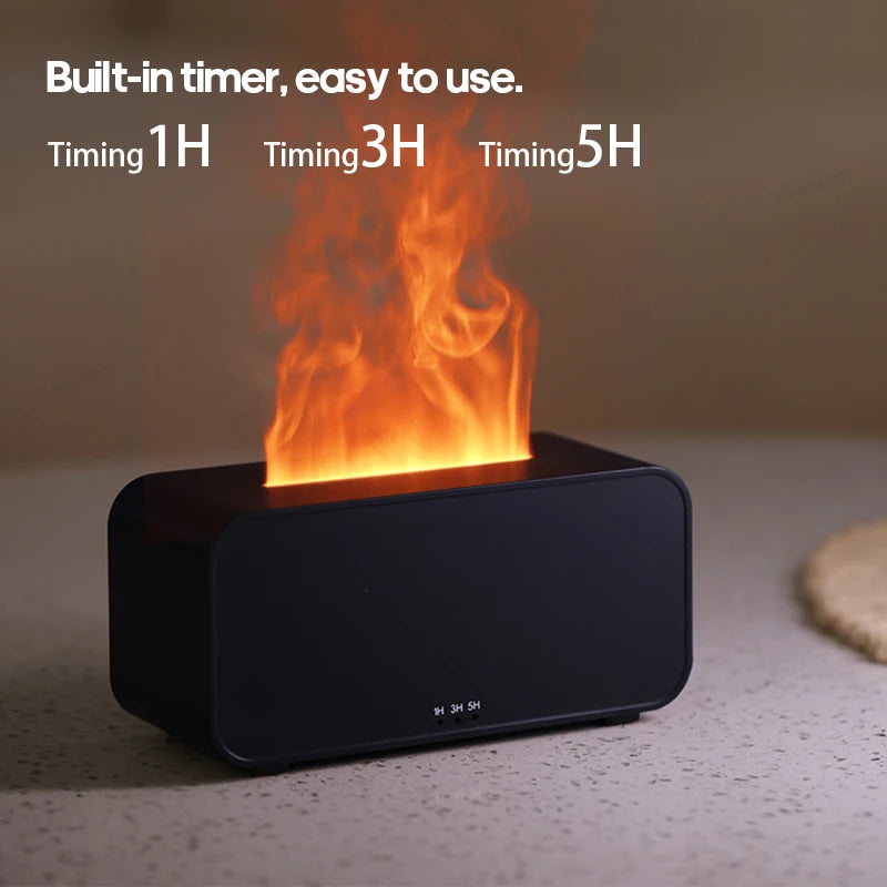 Aroma Diffuser Simulation Colorful Flame Air Humidifier Can add