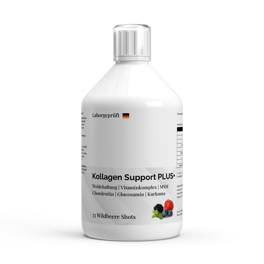 PureVibe – Kollagen Support PLUS+ | Collagène, Chondroïtine, MSM, Glucosamine & L-Carnitine – Mobilité, Articulations & Récupération