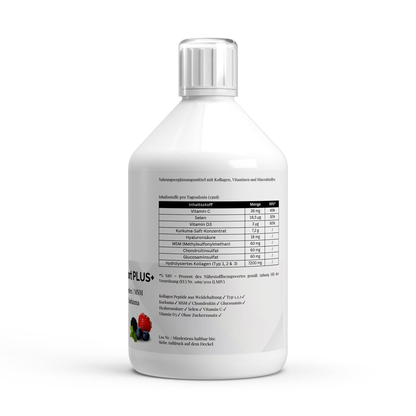 PureVibe – Kollagen Support PLUS+ | Collagène, Chondroïtine, MSM, Glucosamine & L-Carnitine – Mobilité, Articulations & Récupération