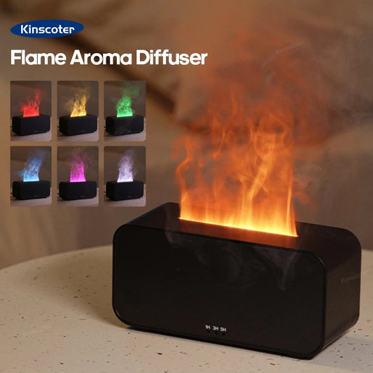 Aroma Diffuser Simulation Colorful Flame Air Humidifier Can add