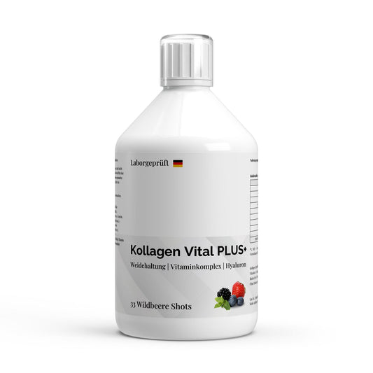 PureVibe – Kollagen Vital PLUS+ | Collagène Bovin, Acide Hyaluronique & Complexe Vitaminé – Peau, Cheveux, Ongles & Vitalité